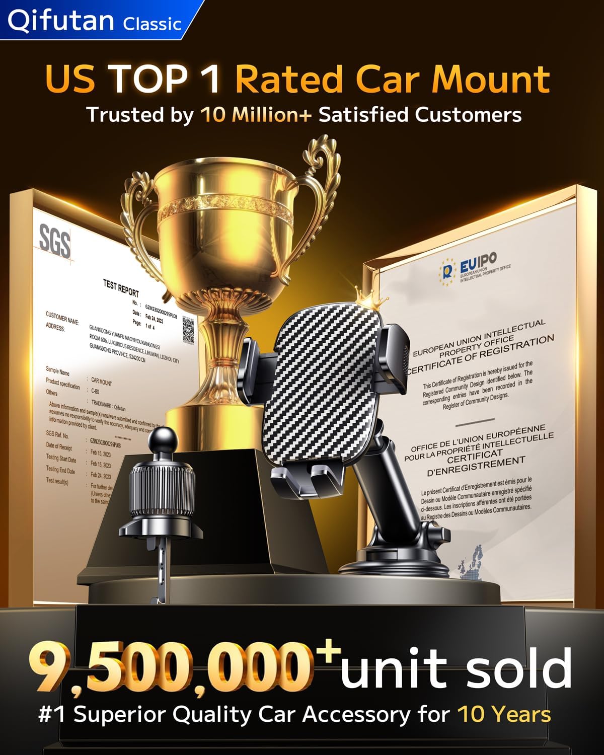 Qifutan Car Phone Holder Mount - Image 2