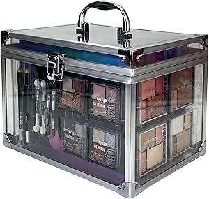 Portable and Fashionable Transparent Makeup Briefcase