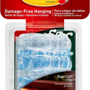 Command Outdoor Rope Light Clips, 12 Hooks and 16 Command Strips