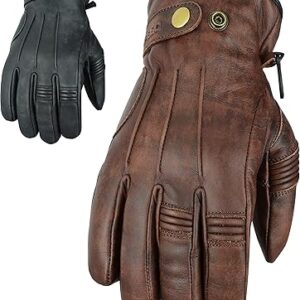 Mens Motorcycle Leather Gloves - Touring Motorbike Gloves