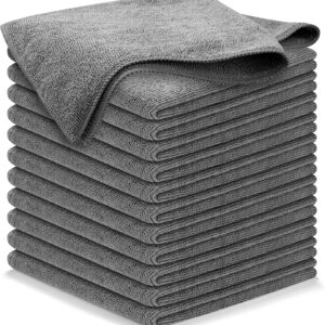 Microfiber Cleaning Cloth Grey - 12 Pcs (12.5"x12.5")
